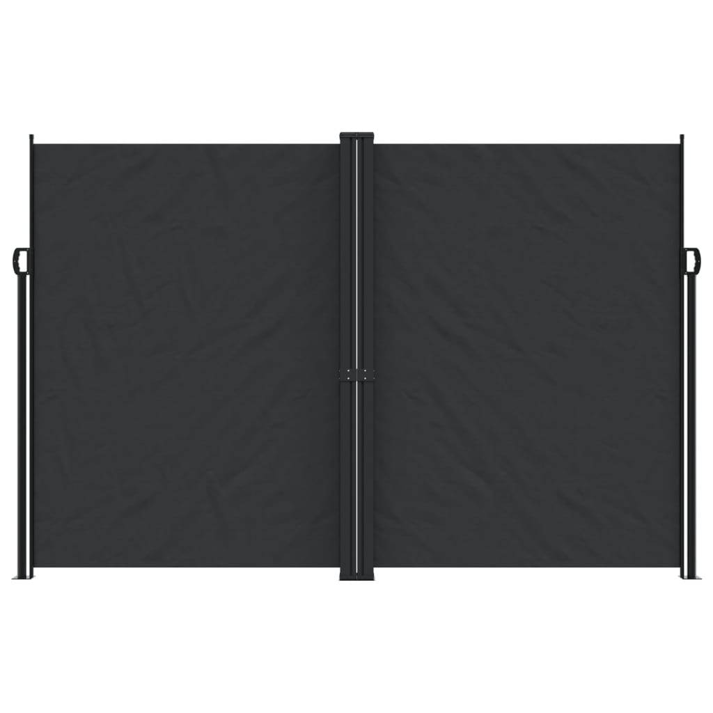 vidaXL Seitenmarkise Ausziehbar Schwarz 220x1200 cm