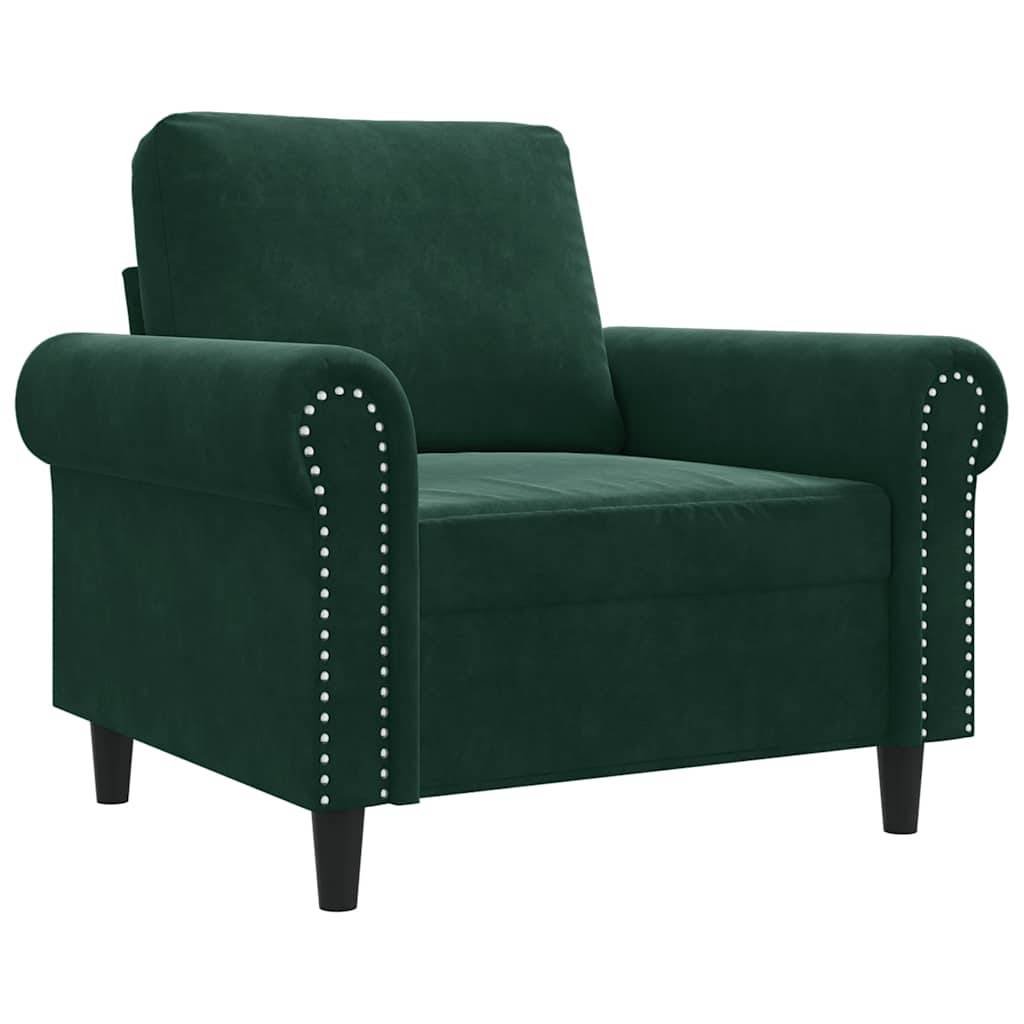 vidaXL Sessel Dunkelgrün 60 cm Samt