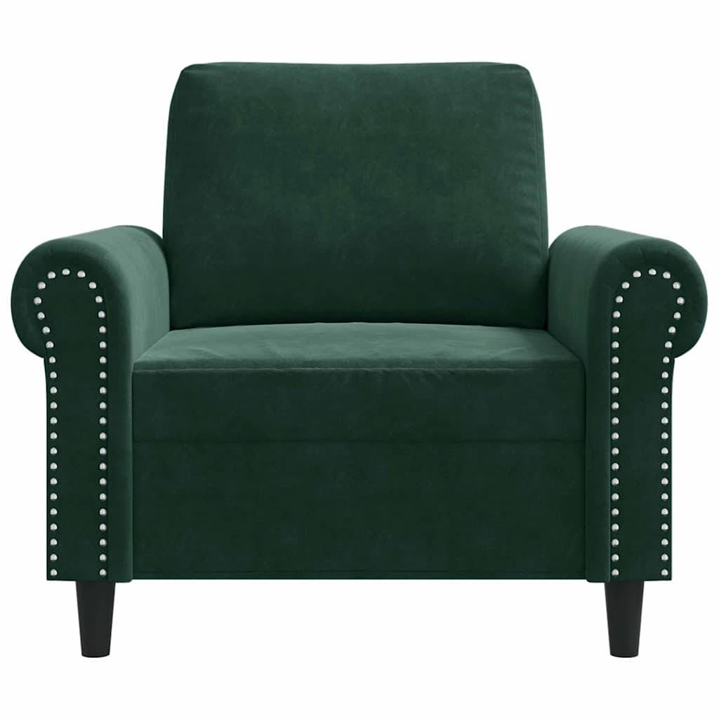 vidaXL Sessel Dunkelgrün 60 cm Samt