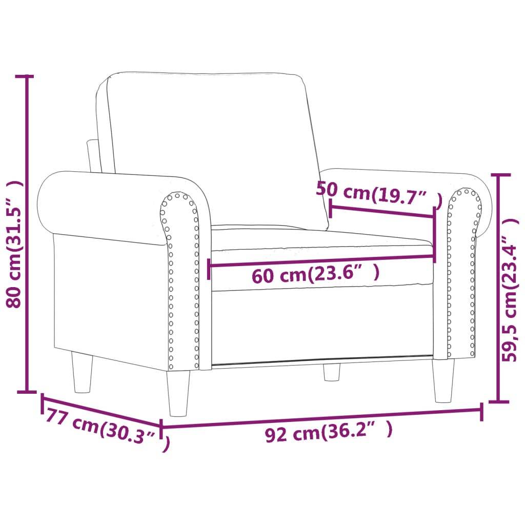 vidaXL Sessel Dunkelgrün 60 cm Samt