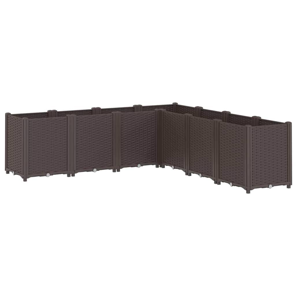 vidaXL Pflanzkübel Braun 160x160x53 cm PP