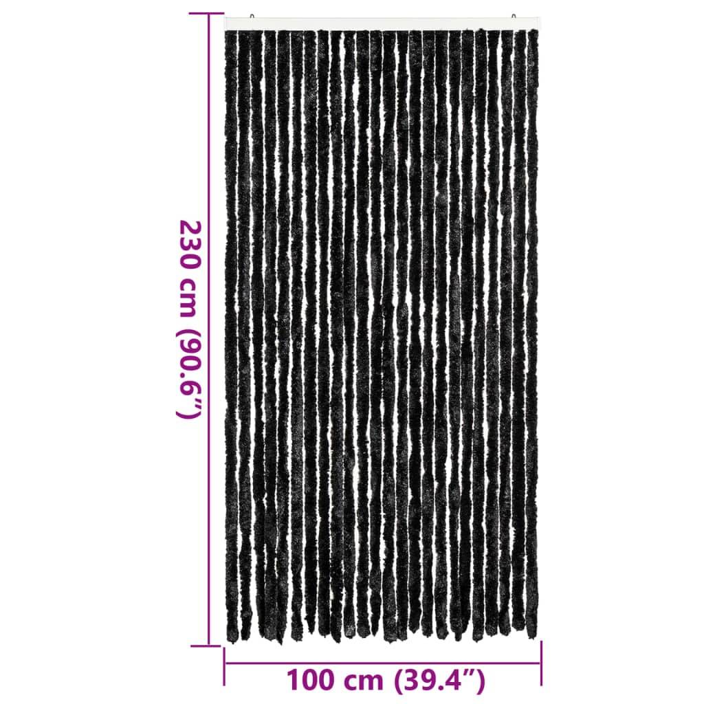 vidaXL Fliegenvorhang Anthrazit 100x230 cm Chenille