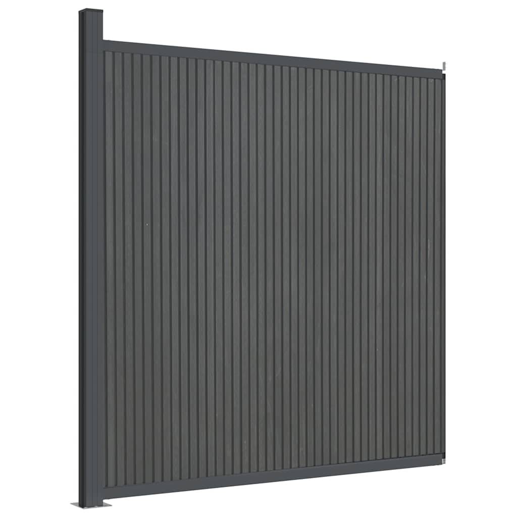 vidaXL Zaunelement Grau 173x186 cm WPC