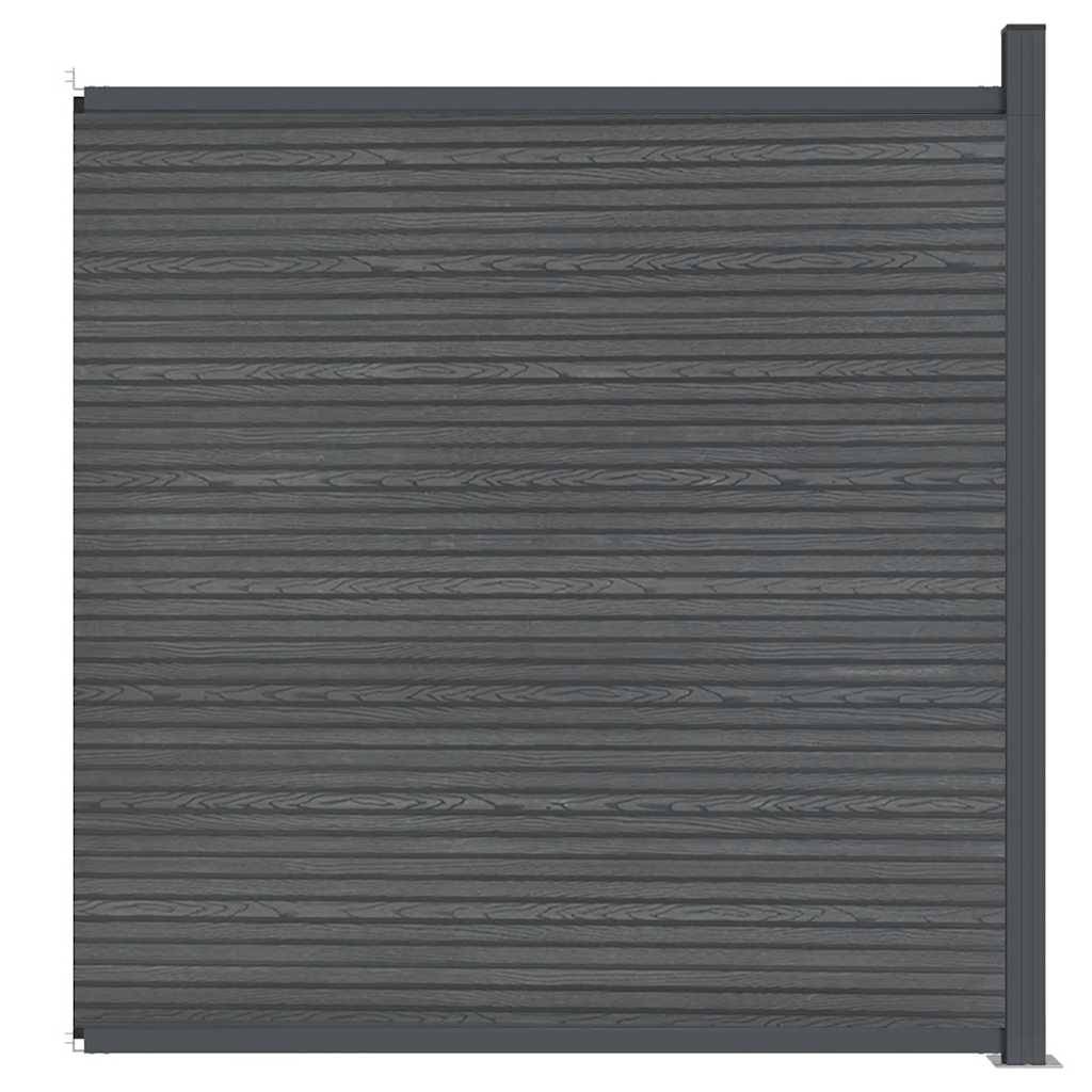 vidaXL Zaunelement Grau 173x186 cm WPC