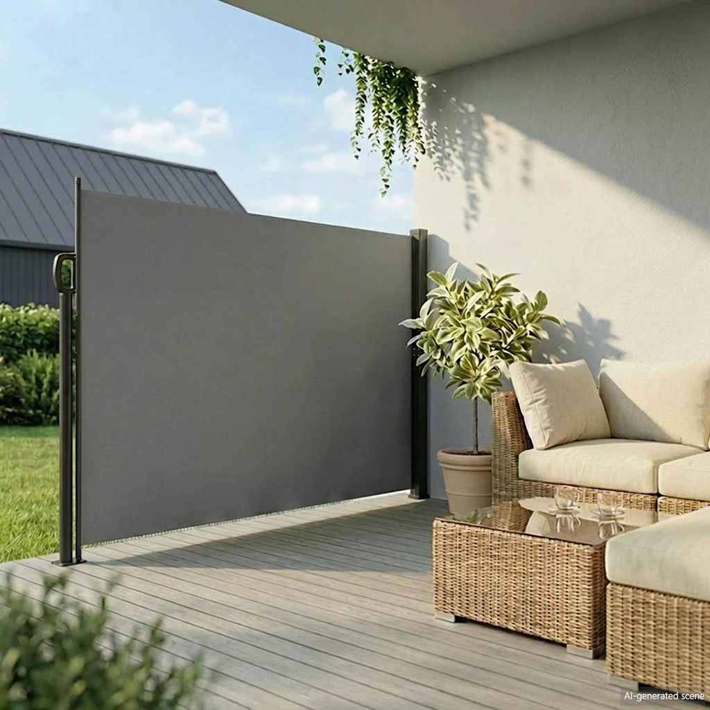 vidaXL Seitenmarkise Ausziehbar Anthrazit 220x600 cm