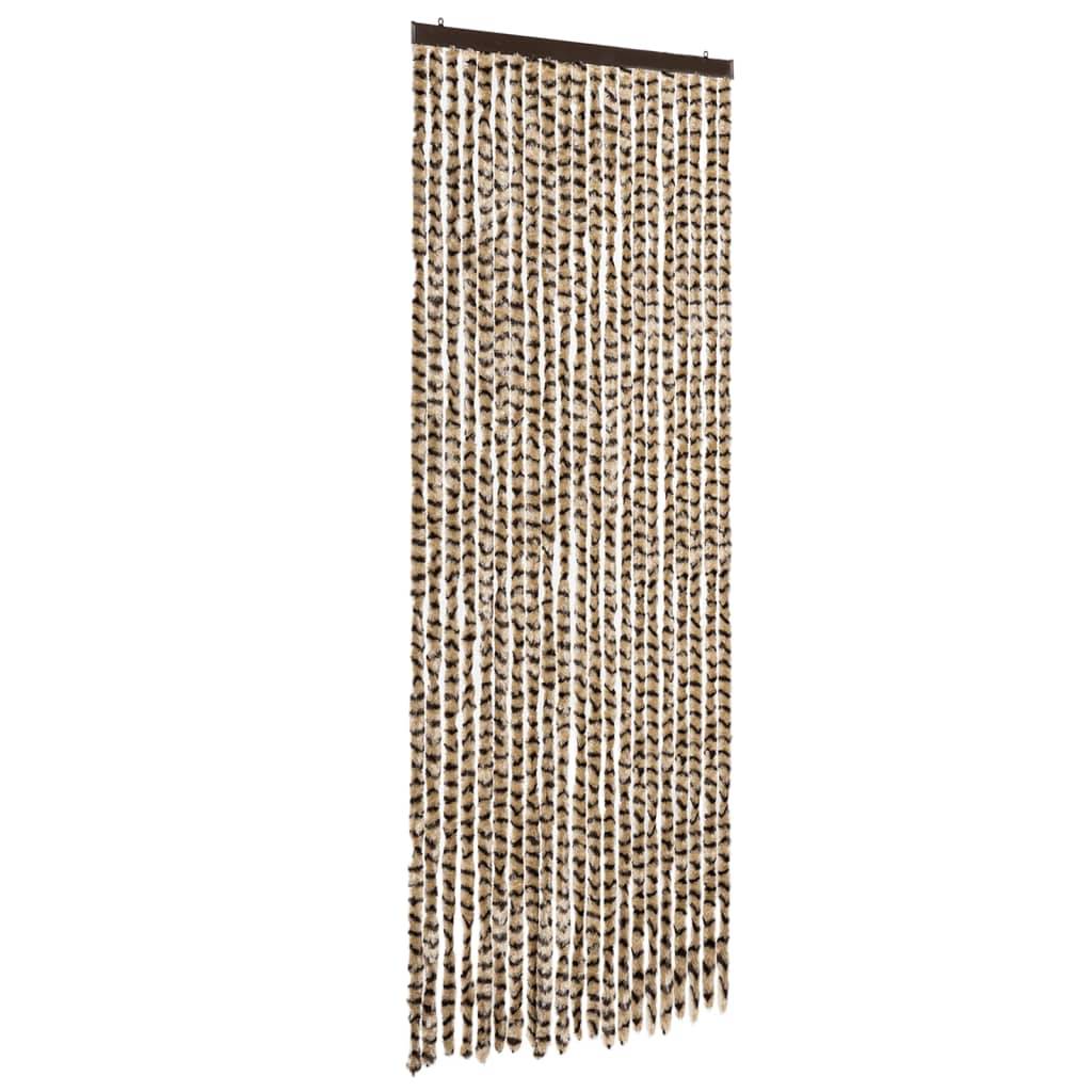 vidaXL Fliegenvorhang Beige und Braun 90x200 cm Chenille