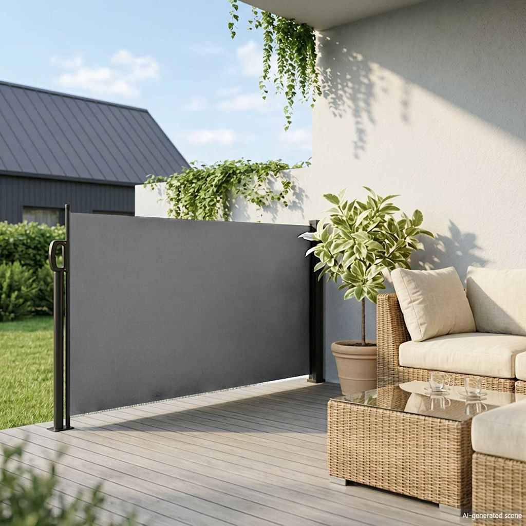 vidaXL Seitenmarkise Ausziehbar Anthrazit 100x500 cm