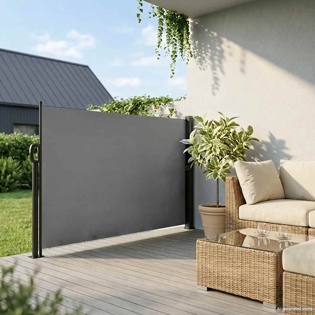 vidaXL Seitenmarkise Ausziehbar Anthrazit 180x300 cm