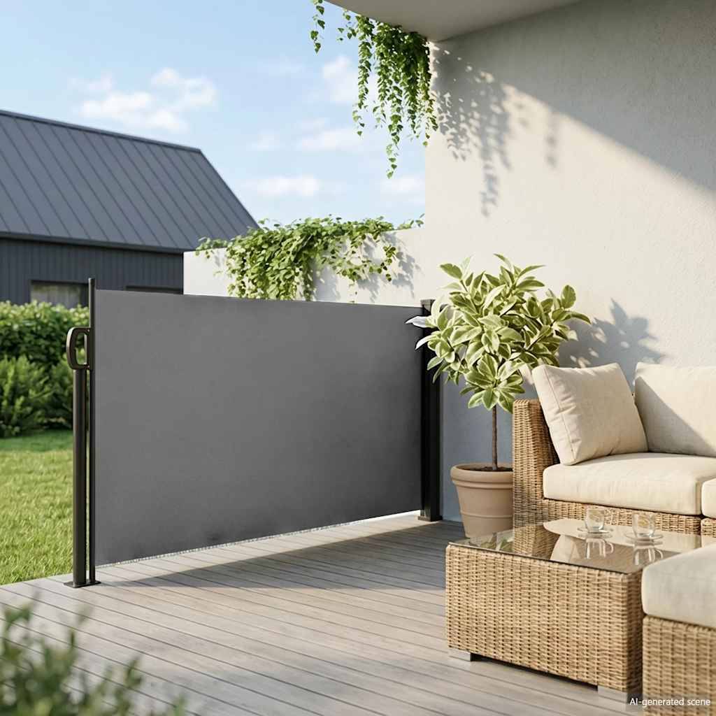 vidaXL Seitenmarkise Ausziehbar Anthrazit 140x600 cm