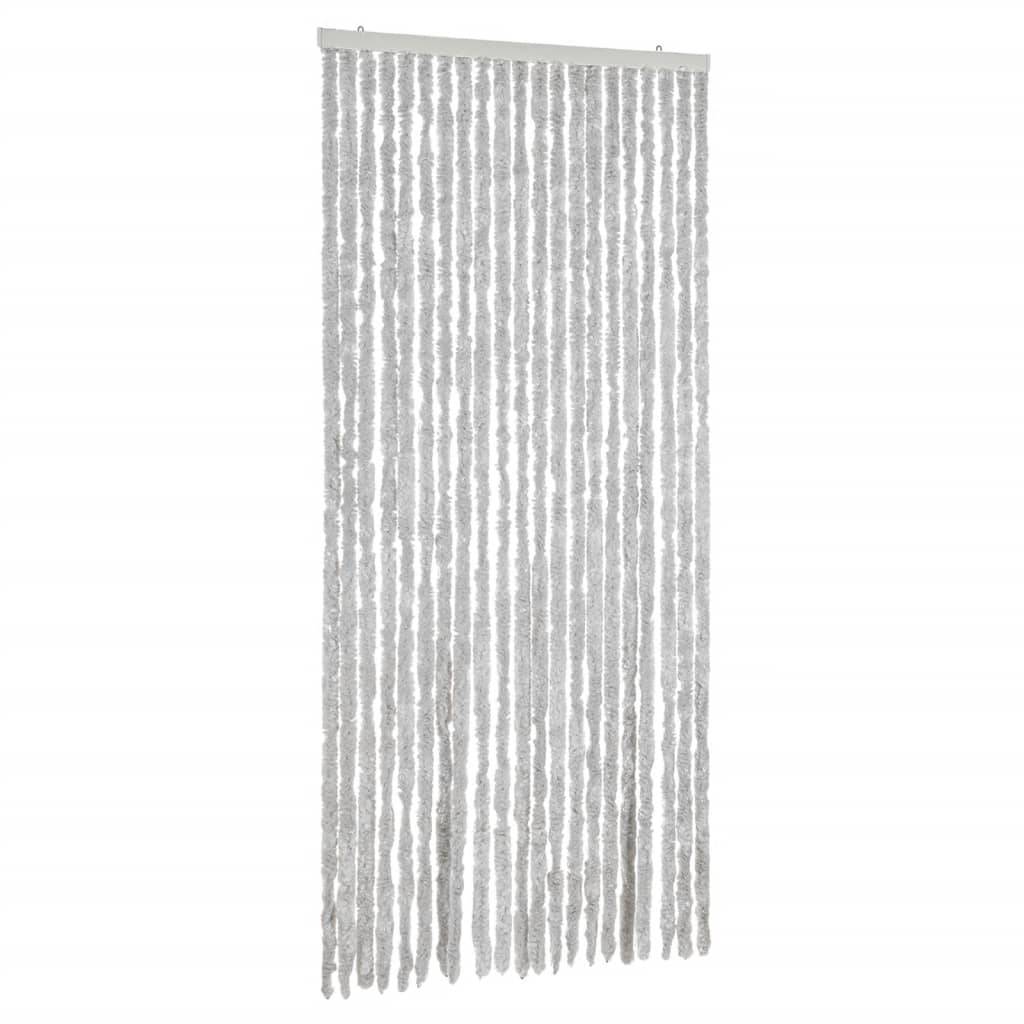vidaXL Fliegenvorhang Grau 90x220 cm Chenille