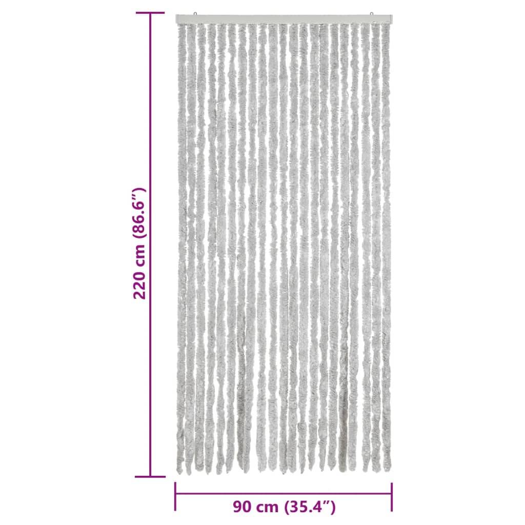 vidaXL Fliegenvorhang Grau 90x220 cm Chenille