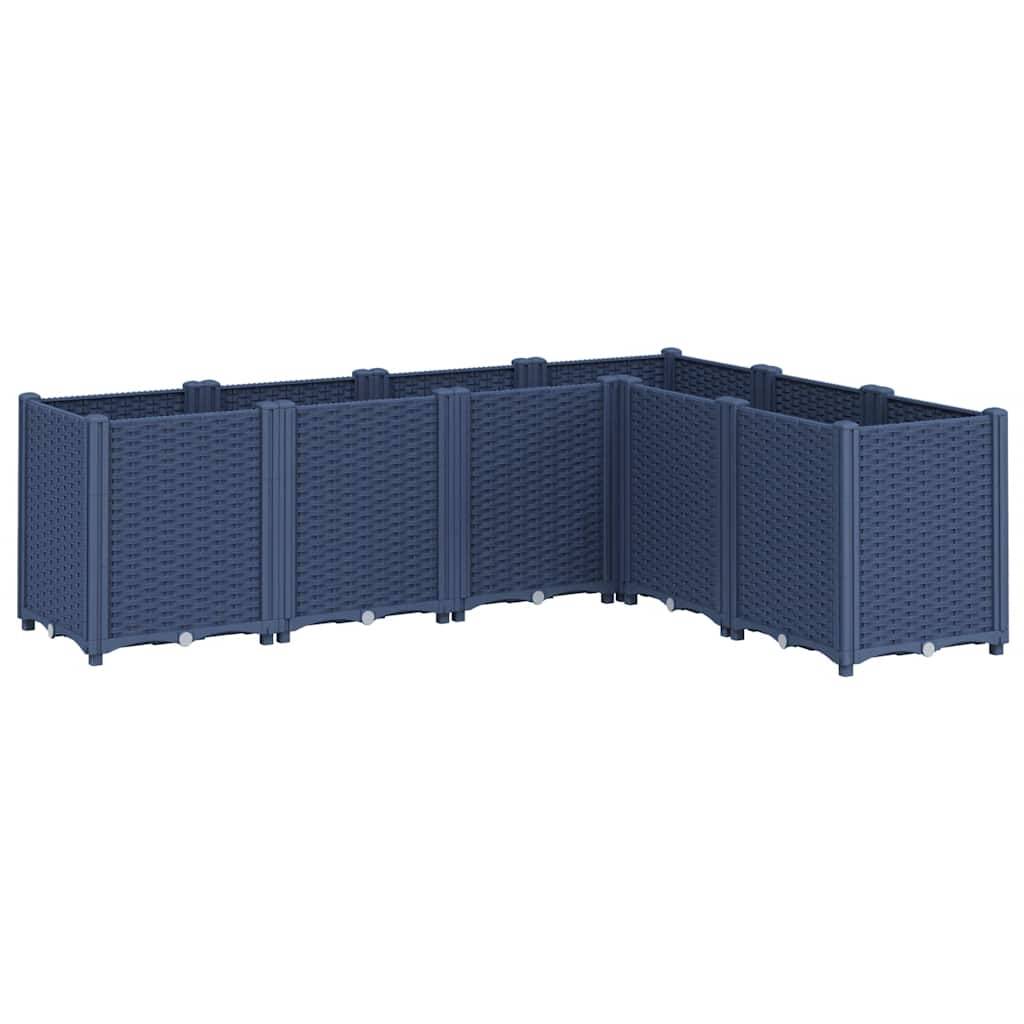 vidaXL Pflanzkübel Grau 160x120x53 cm PP