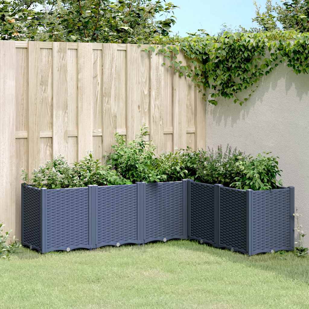 vidaXL Pflanzkübel Grau 160x120x53 cm PP