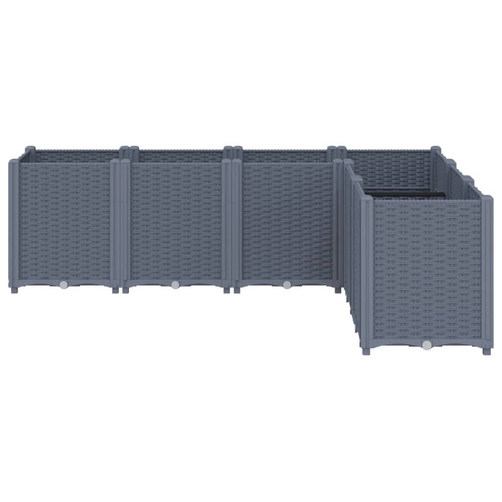 vidaXL Pflanzkübel Grau 160x120x53 cm PP