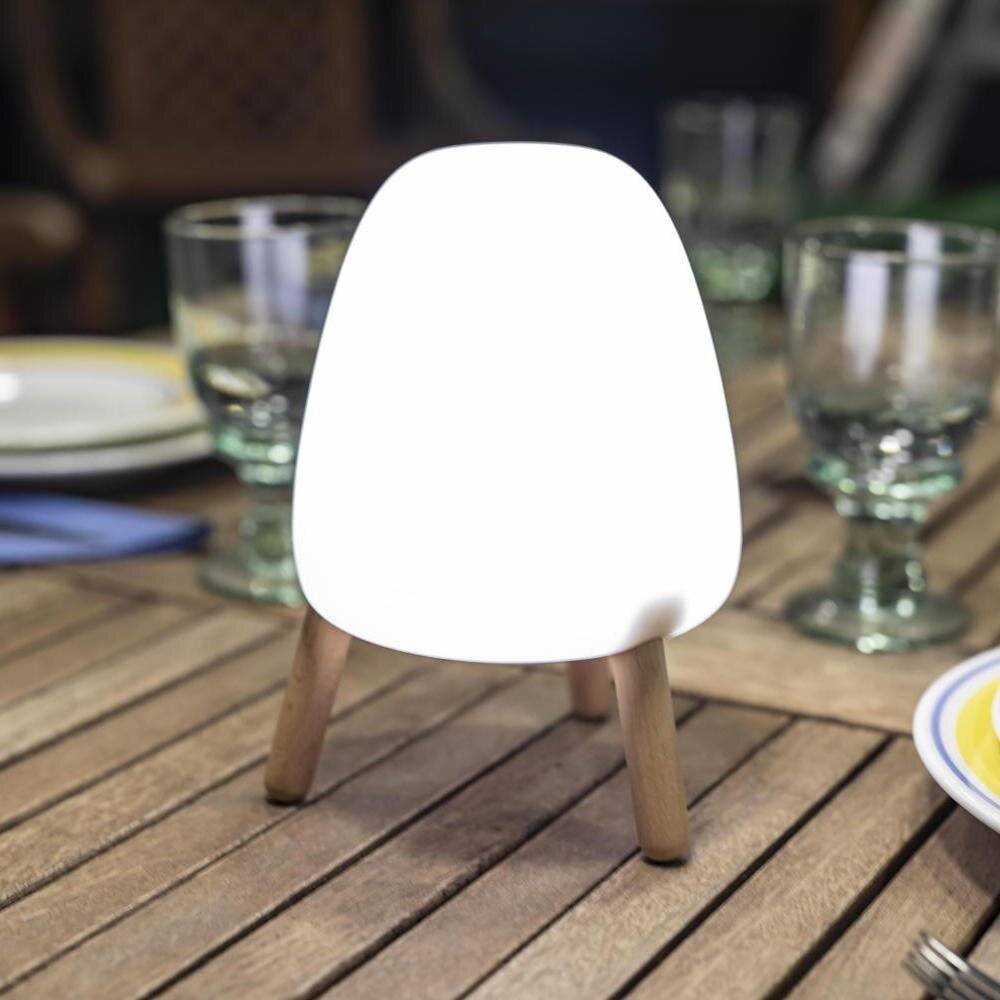 LED Akku Tischleuchte Rocket 20 in Weiß und Natur 1W 11lm IP43