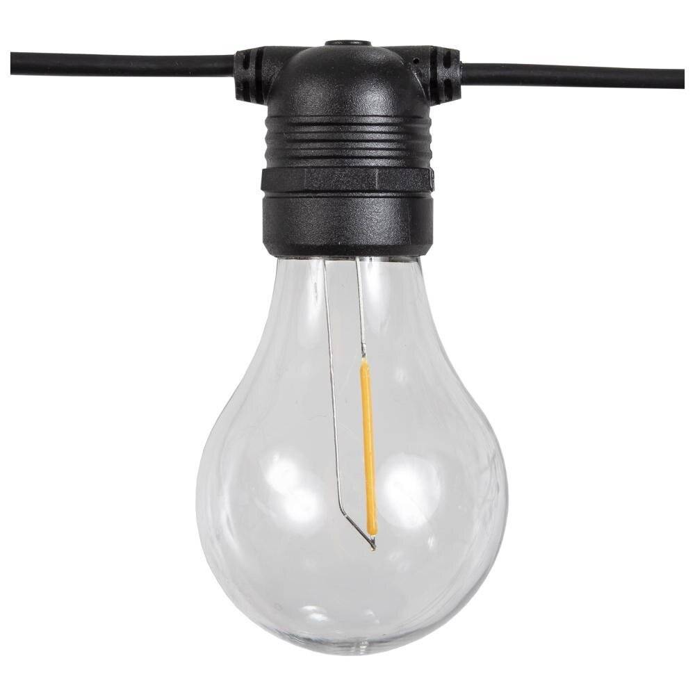 LED Lichterkette Allegra Guirnalda in Schwarz 10x 0,2W 350lm E27 10-flammig IP44