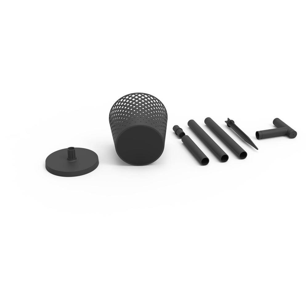 LED Solar Akku Leuchte 5 in 1 Greta in Schwarz 0,5W 100lm IP65 mit Dämmerungssensor