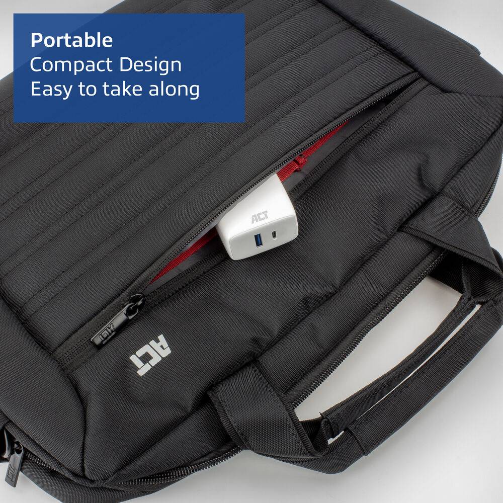 ACT AC2122 USB-C & USB-A Ladegerät 20W | Power Delivery PPS | Quick Charge | GaNFast | Weiß