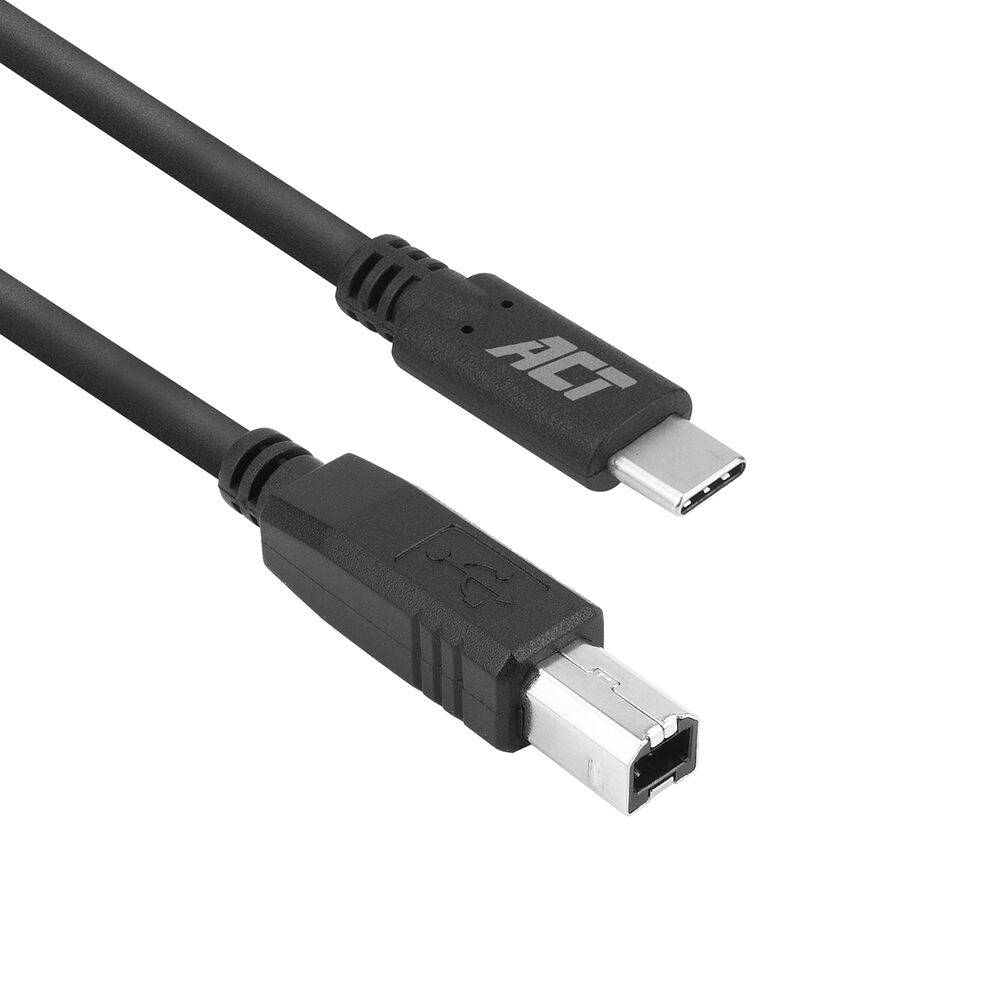 ACT SB0013 USB-C 2.0 (Drucker) Kabel | USB-C auf USB-B | Schwarz | 1,8 Meter
