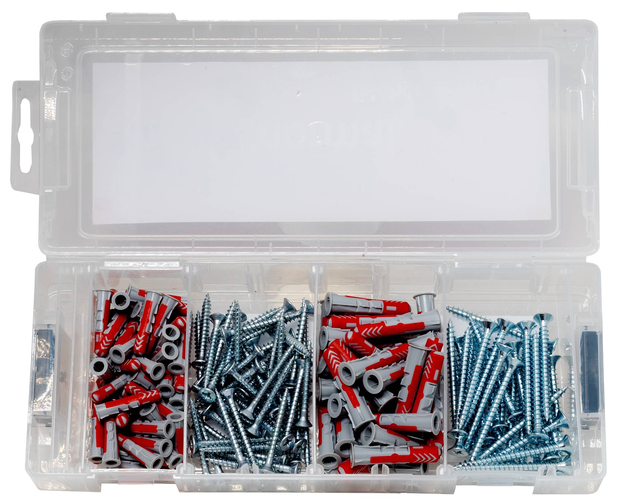 fischer 568544, Schrauben- & Dübelsatz, Autoklaven-Porenbeton, Mauerziegel, Beton, Gipsfaserplatten,