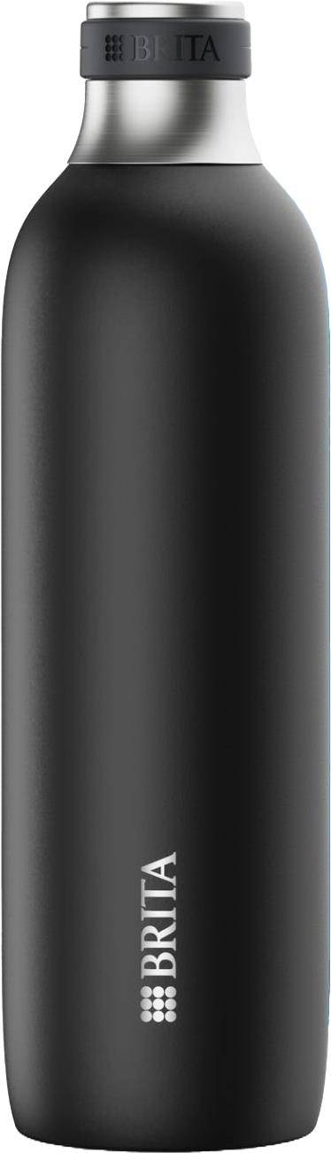 BRITA - sodaTRIO Edelstahlflasche schwarz groß