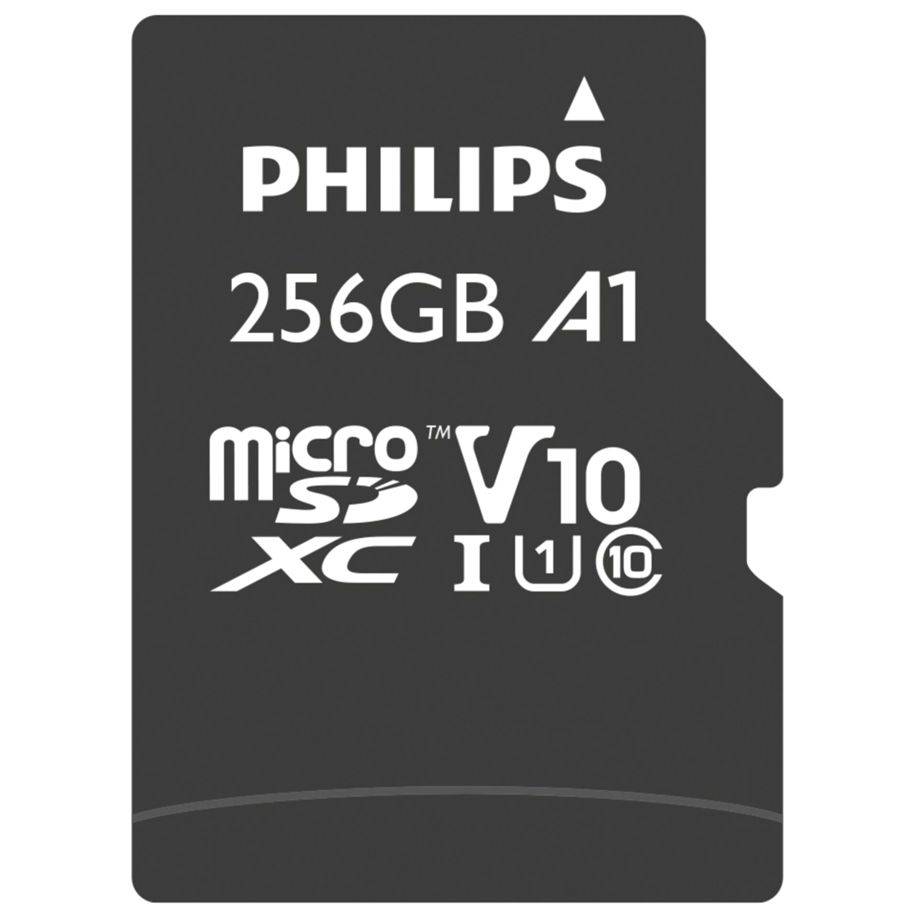 Philips MicroSDXC Card 256 GB Class 10 UHS-I U1 incl. Adapter Extended Capacity SD MicroSDHC