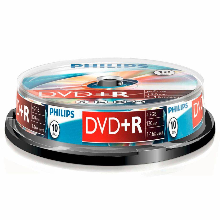 1x10 Philips DVD+R 4,7GB 16x SP