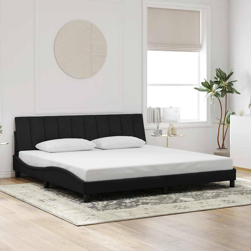 vidaXL Bettgestell ohne Matratze Schwarz 200x200 cm Samt