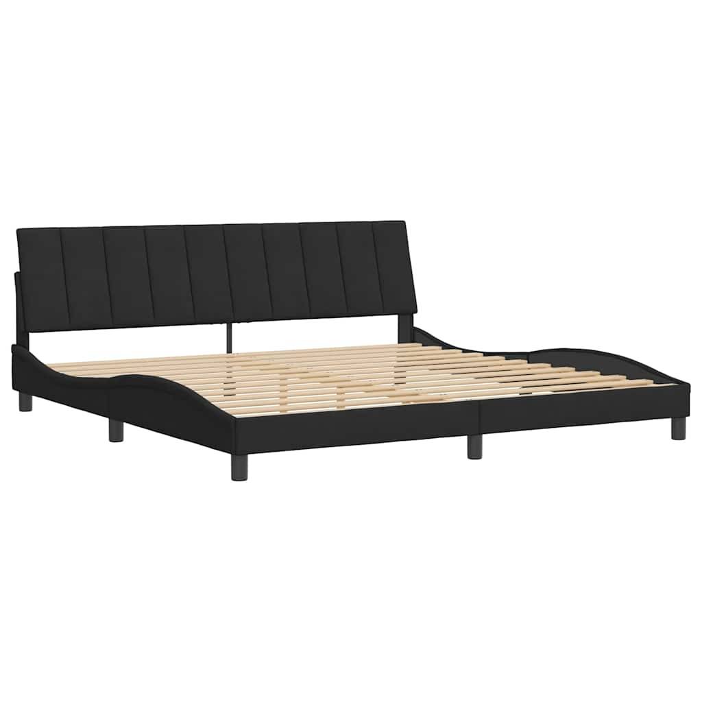 vidaXL Bettgestell ohne Matratze Schwarz 200x200 cm Samt