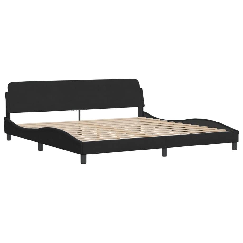 vidaXL Bettgestell ohne Matratze Schwarz 200x200 cm Samt
