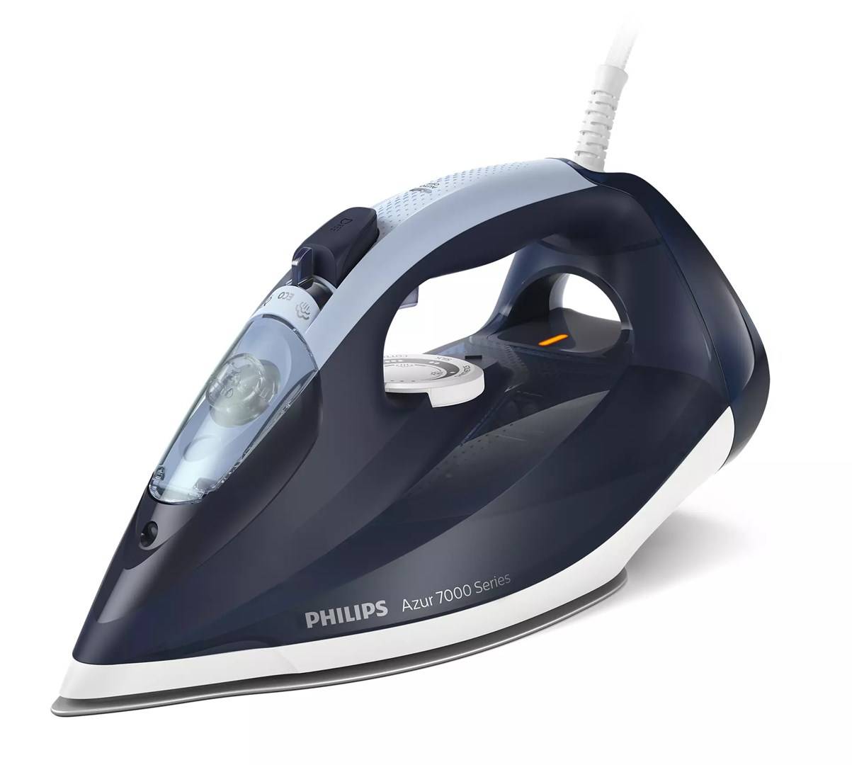 Philips 7000 series Trocken- & Dampfbügeleisen SteamGlide Plus-Sohle 2 m 250 g/min Blau 50 Bügeleisen/-Station