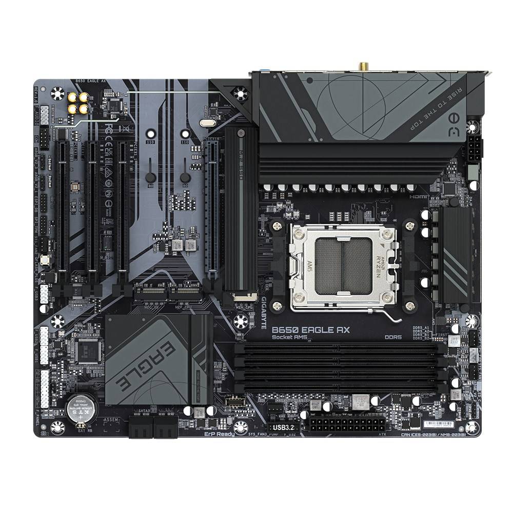 Gigabyte B650 EAGLE AX Mainboard Sockel (PC) AMD AM5 Formfaktor (Details) ATX Mainboard-Chipsatz AMD® B650