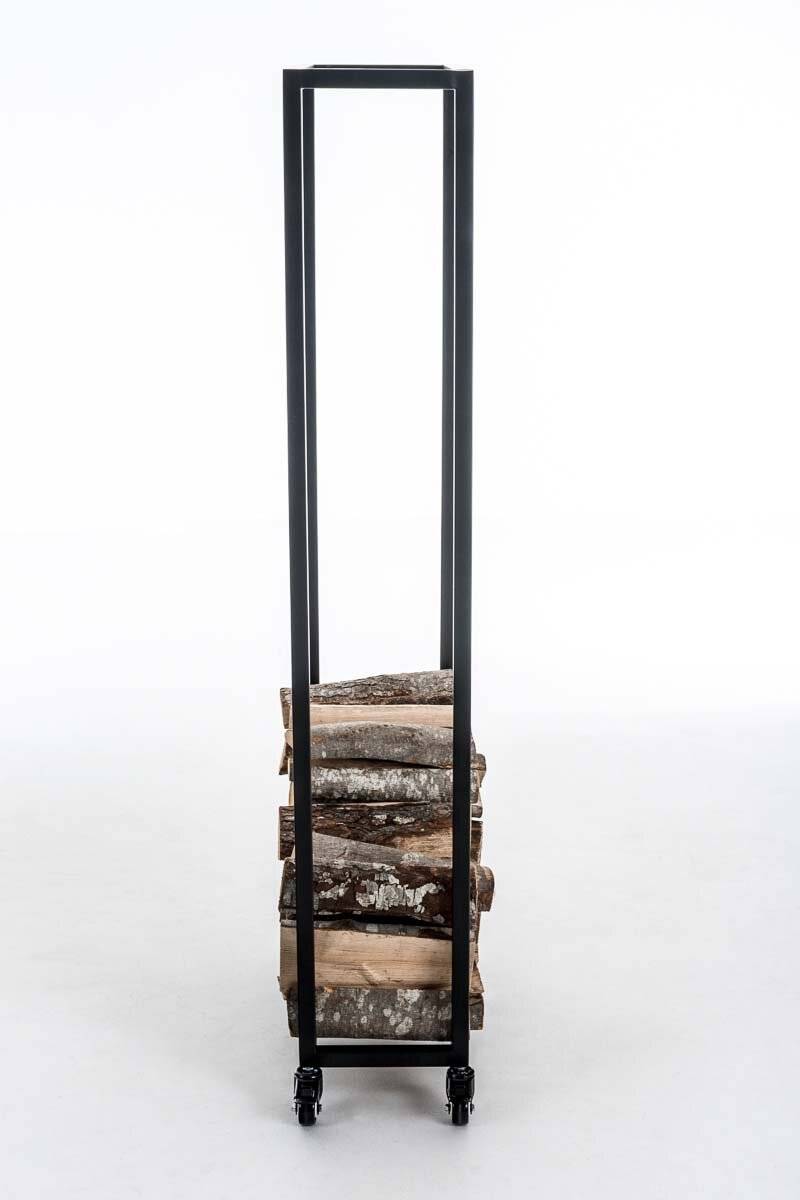Kaminholzständer Hetta 25x60x100 cm schwarz