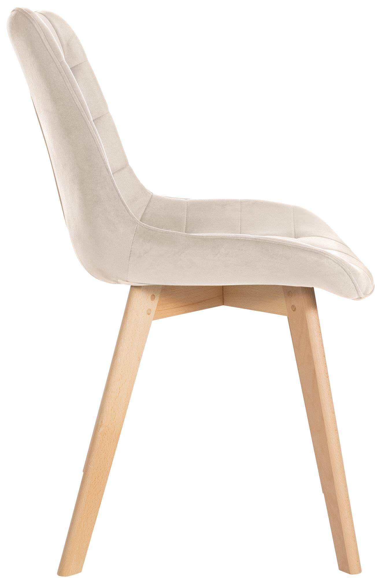 2er Set Stühle Brook Samt creme