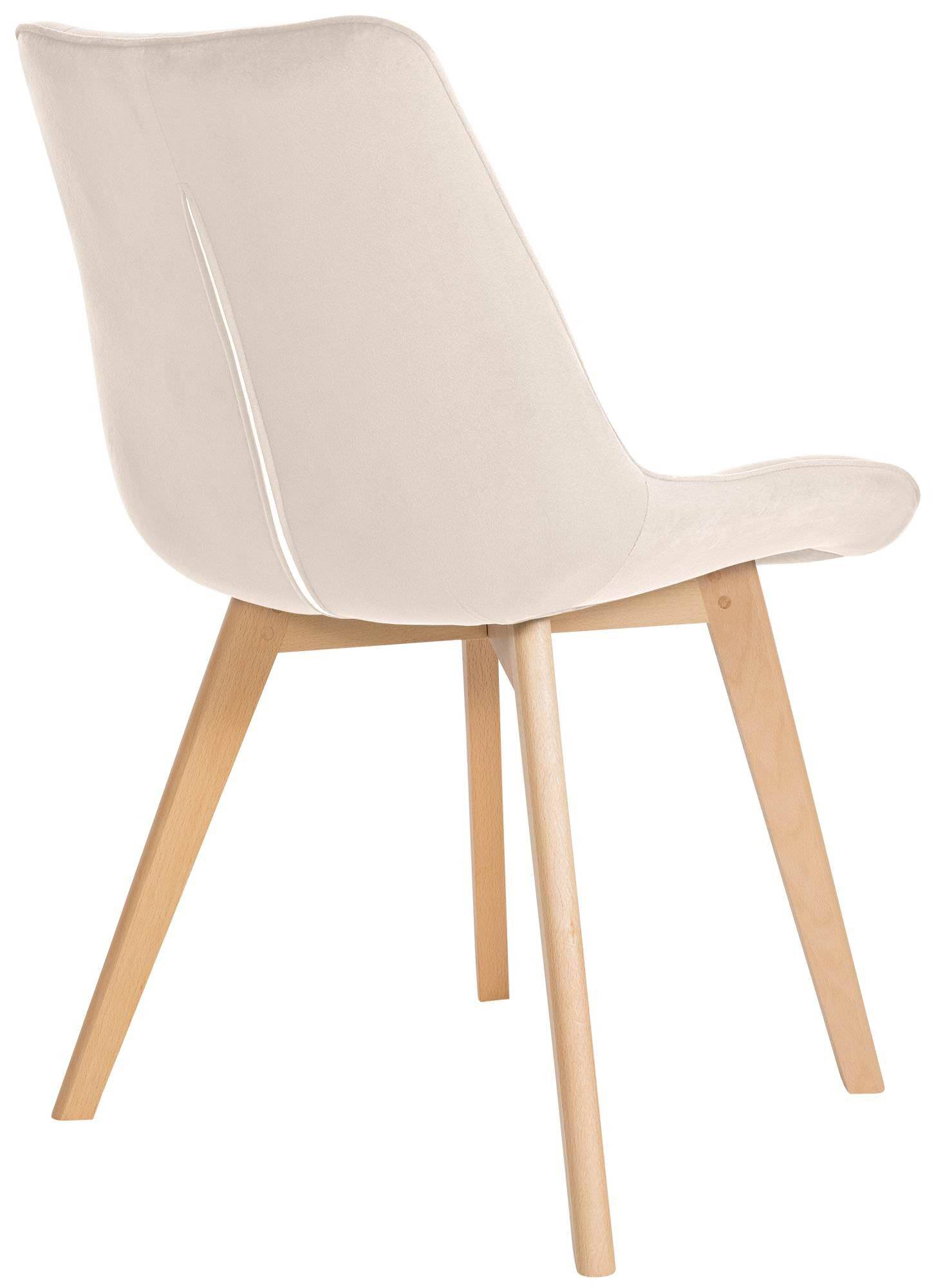 2er Set Stühle Brook Samt creme