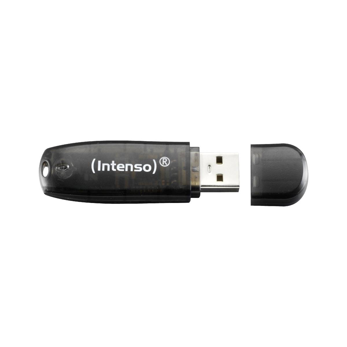 Intenso Rainbow Line Typ-A 16GB USB-Stick Schwarz Mit Schutzkappe, bis zu 28