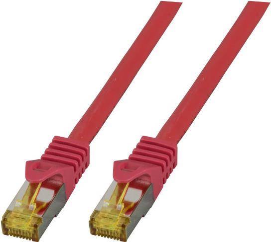 RJ45 Patchkabel Cat.6A S/FTP LSZH -- Cat.7 Rohkabel rot 3m