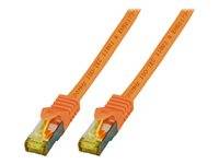 RJ45 Patchkabel Cat.6A S/FTP LSZH -- Cat.7 Rohkabel orange 15m
