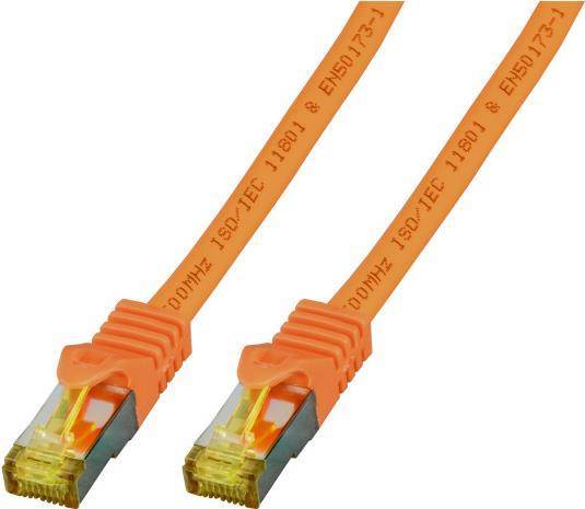 RJ45 Patchkabel Cat.6A S/FTP LSZH -- Cat.7 Rohkabel orange 15m