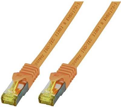 RJ45 Patchkabel Cat.6A S/FTP LSZH -- Cat.7 Rohkabel orange 15m
