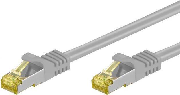 RJ45 Patchkabel Cat.6A S/FTP LSZH -- Cat.7 Rohkabel grau 20m