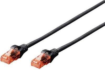 Digitus DK-1612-050/BL RJ45 Netzwerkkabel, Patchkabel CAT 6 U/UTP 5.00 m Schwarz verdrillte Paare 1 St.