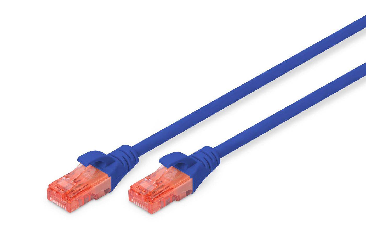 Digitus DK-1617-010/B RJ45 Netzwerkkabel, Patchkabel CAT 6 U/UTP 1.00 m Blau Halogenfrei, verdrillte Paare 1 St.