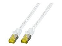 RJ45 Patchkabel Cat.6A S/FTP LSZH -- Cat.7 Rohkabel weiß 7,5m