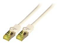 RJ45 Patchkabel Cat.6A S/FTP LSZH -- Cat.7 Rohkabel weiß 2m