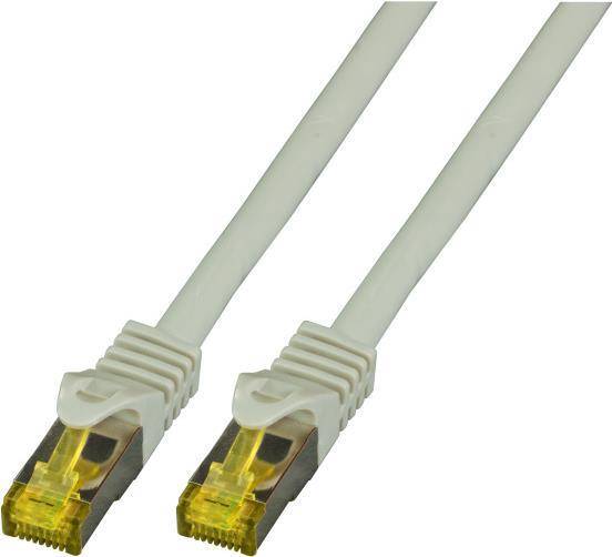 RJ45 Patchkabel Cat.6A S/FTP LSZH -- Cat.7 Rohkabel grau 3m