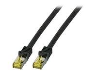 RJ45 Patchkabel Cat.6A S/FTP LSZH -- Cat.7 Rohkabel schwarz 5m