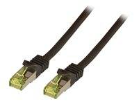 EFB Elektronik MK7001.1B RJ45 Patchkabel CAT 6a (Rohkabel CAT 7) S/FTP 1.00 m Schwarz Flammwidrig, Halogenfrei, mit Rastnasenschutz, vergoldete
