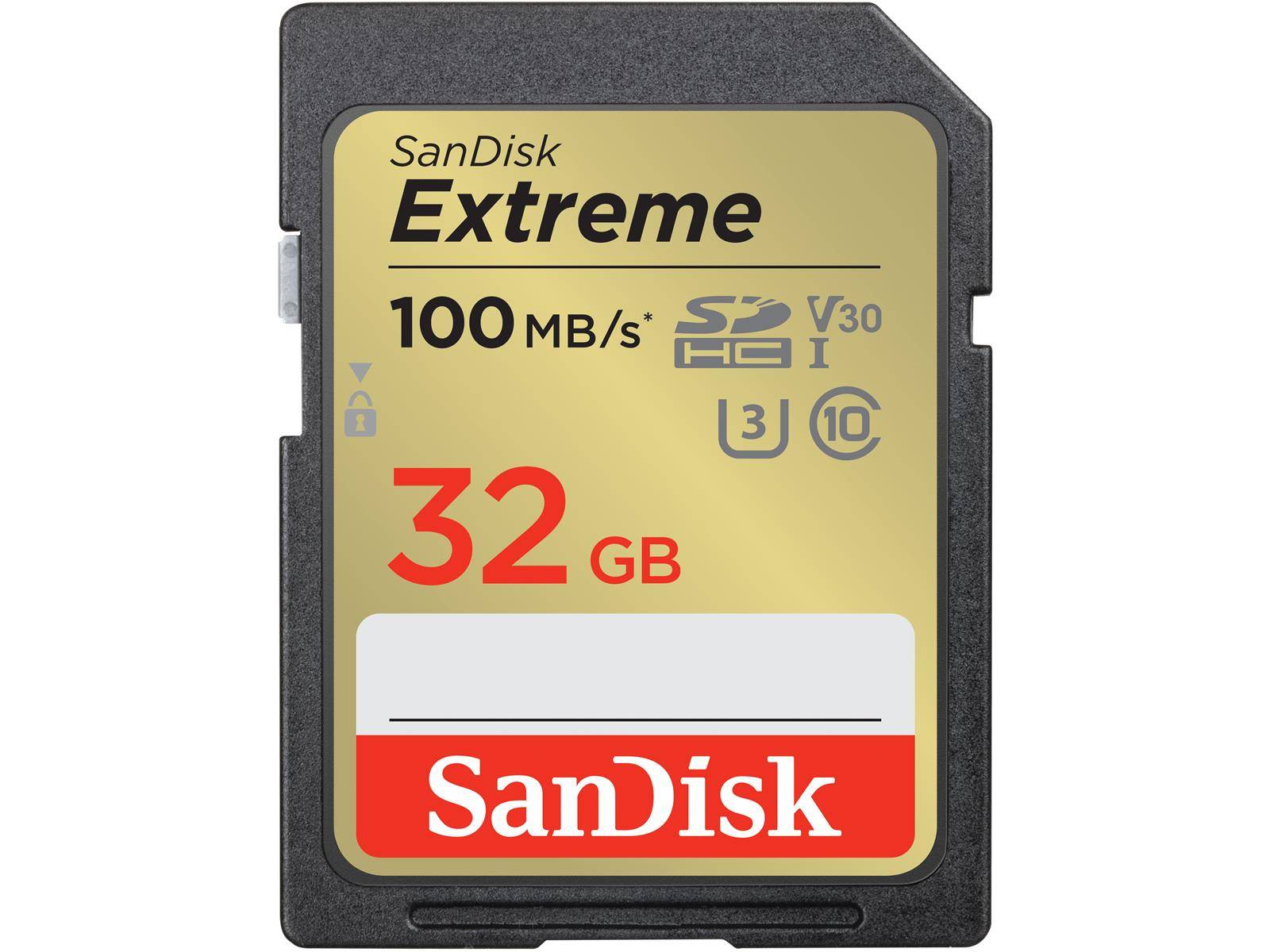 SanDisk Extreme SDXC-Karte 32 GB Class 10 UHS-I stoßsicher, Wasserdicht