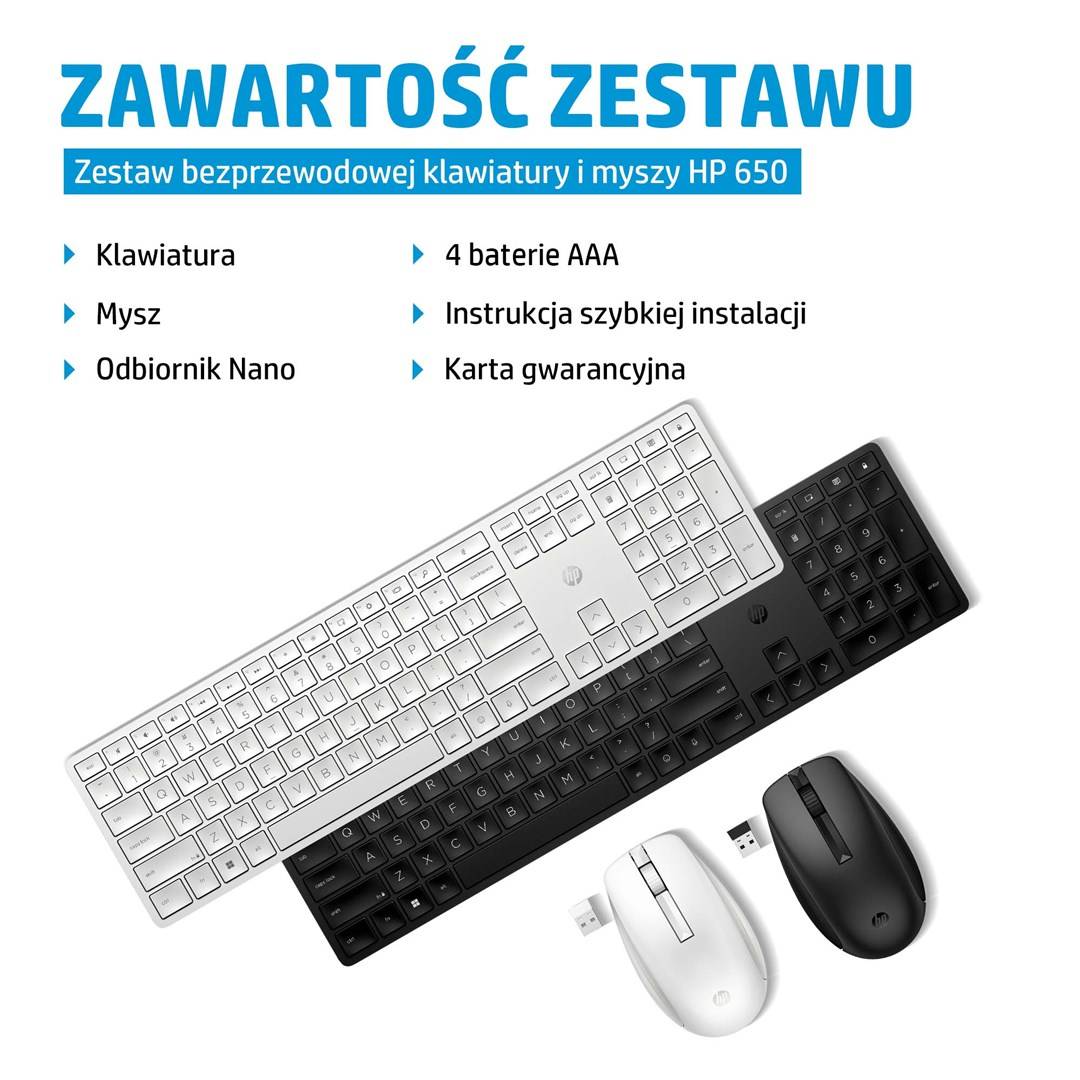 HP 650 Tastatur og mus-sæt TrådløsSchwarz - für Laptop 15-dw1025nk; Pavilion